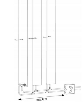 Nawigacja zdjęcie 5 - Grzejnik dekoracyjny VASCO MONO BEAMS 150X1800 671W Biały