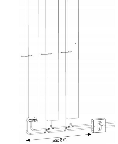 Zdjęcie 5 - Grzejnik dekoracyjny VASCO MONO BEAMS 150X1800 671W Biały