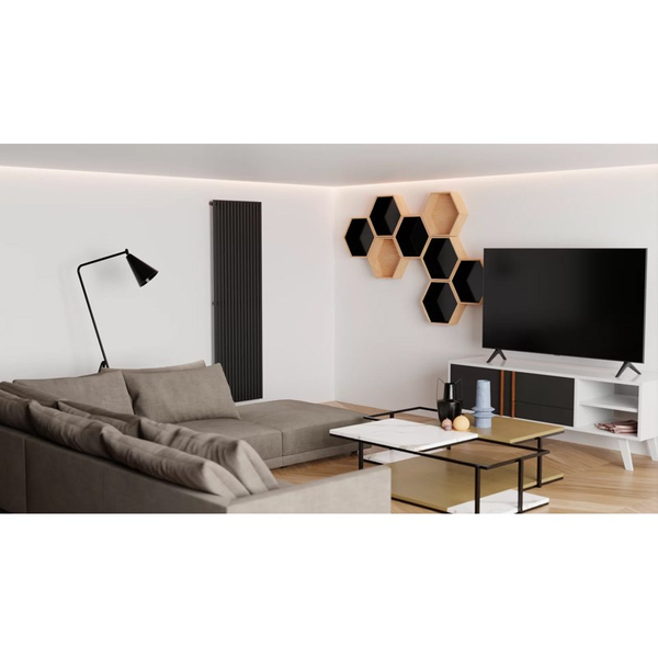 Zdjęcie 1 - Grzejnik dekoracyjny LUXRAD CHEBBI 1500x290 586W antracyt (RAL 7016) 